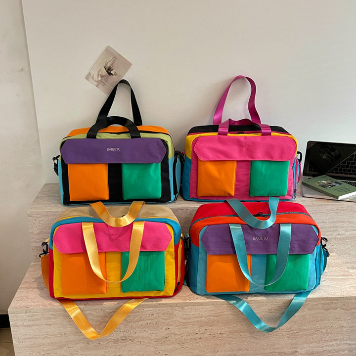 Multi-Compartment Colorful Travel Duffle Bag Stornfield