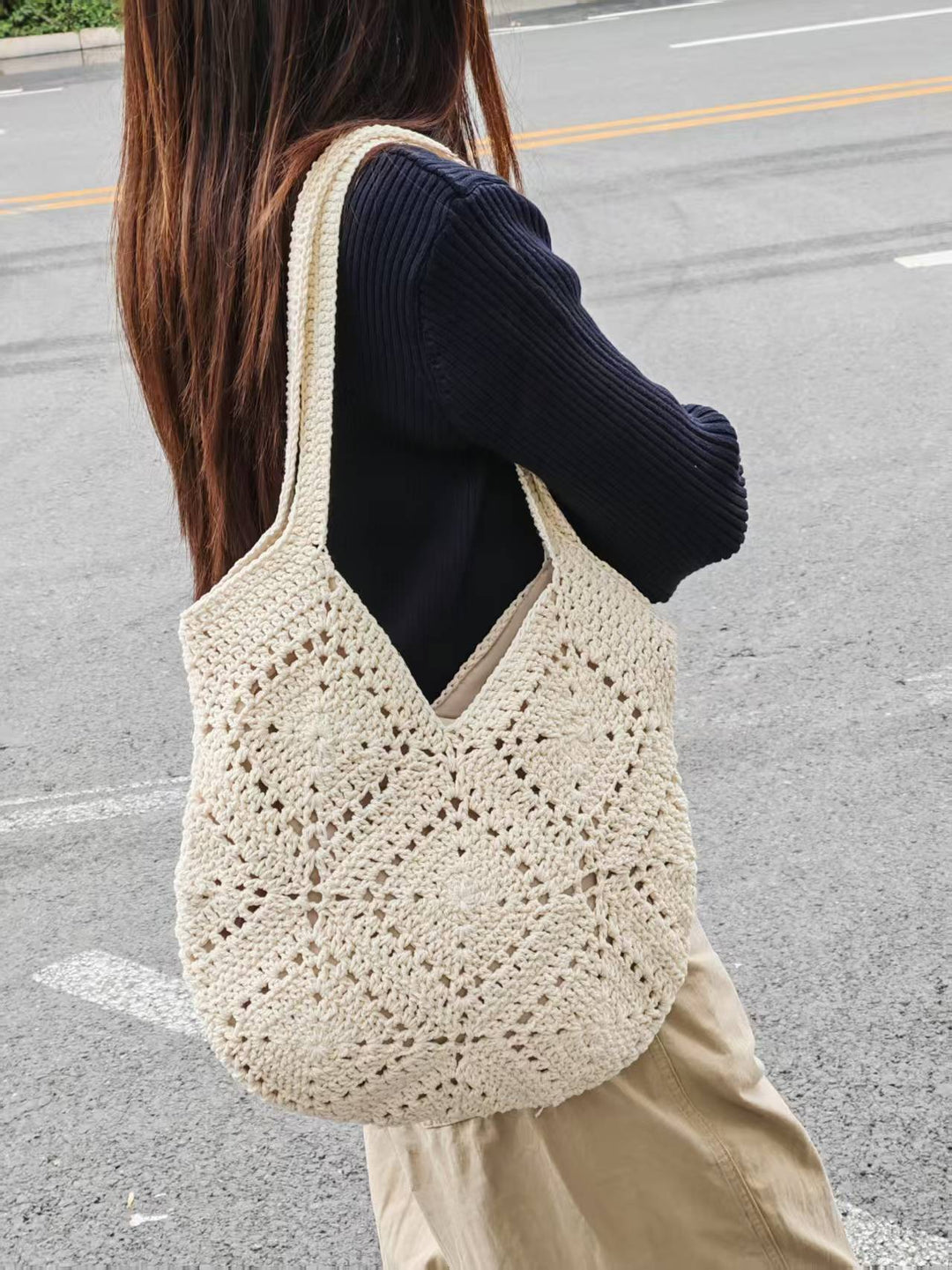 Hand-knotted everyday birth bag Stornfield