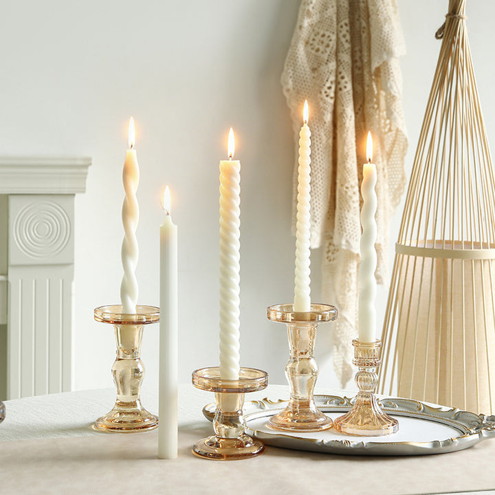 Double-Helix Sculpted Taper Candles Set