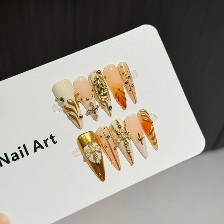 Glamorous Decorative Stiletto Press-On Nail Art Set