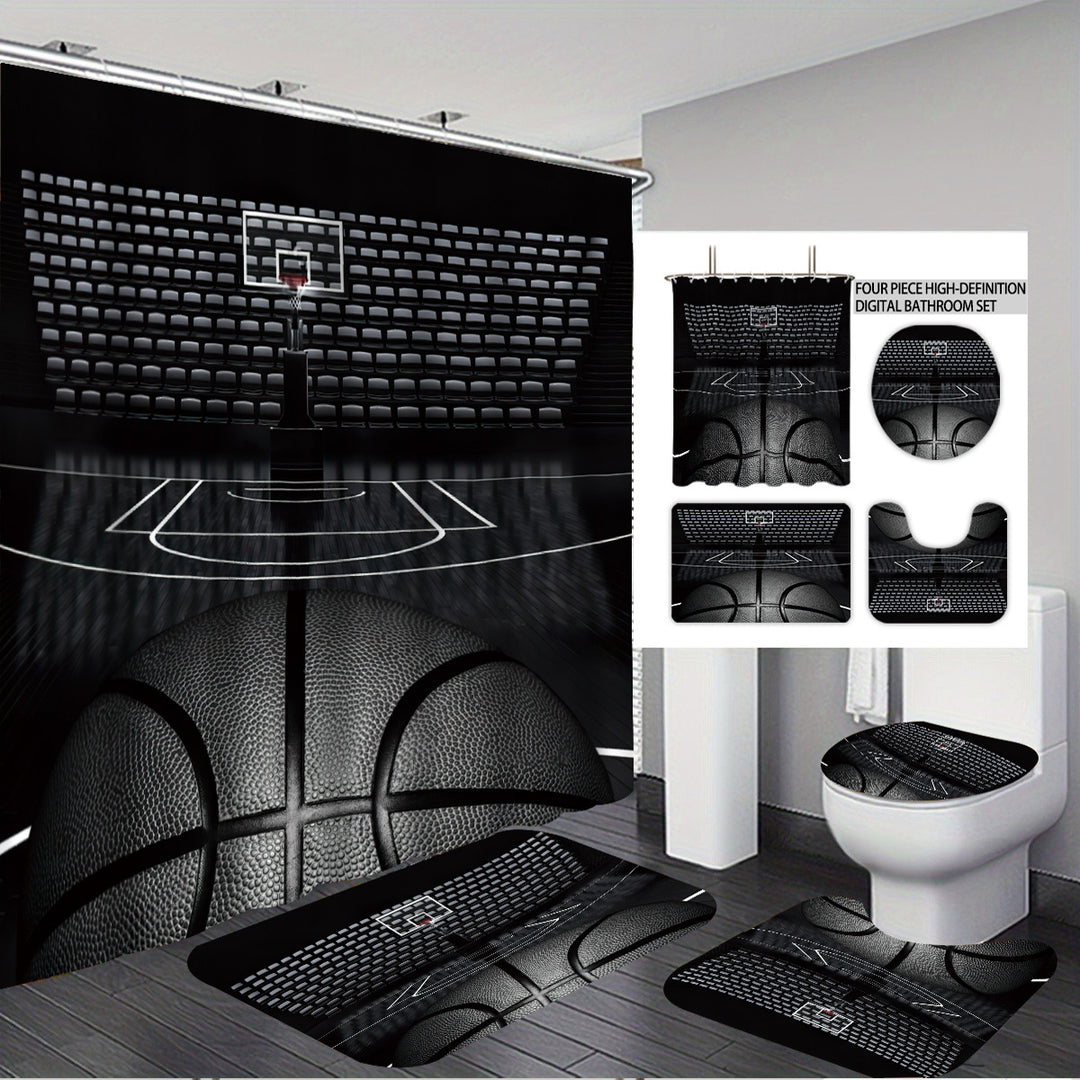 High-Definition Basketball-Themed Bathroom Décor Set Stornfield