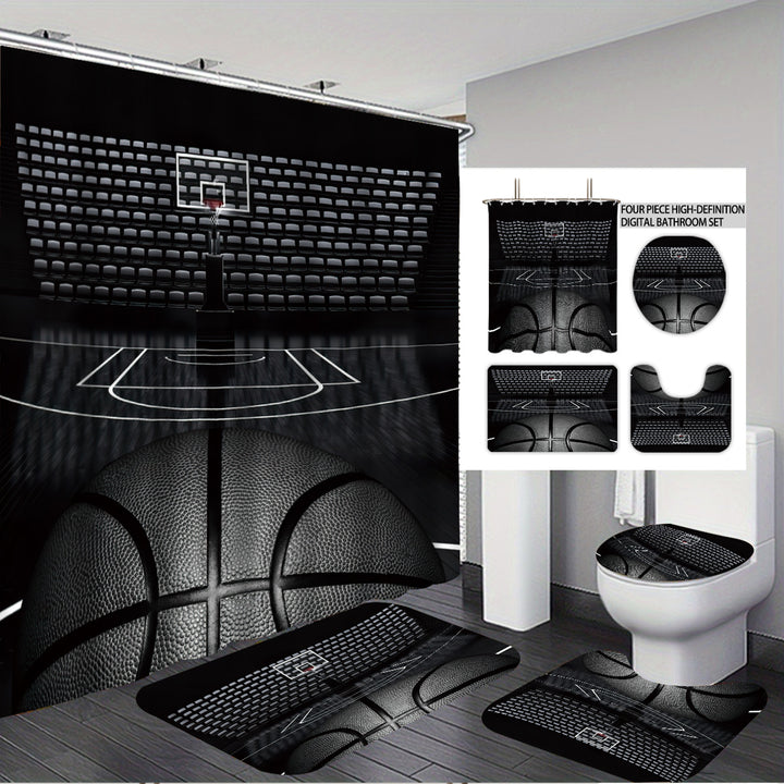 High-Definition Basketball-Themed Bathroom Décor Set Stornfield