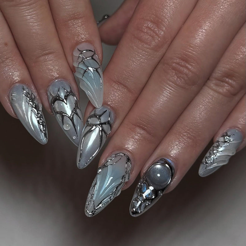 Elegant artificial nails with floral accents Stornfield