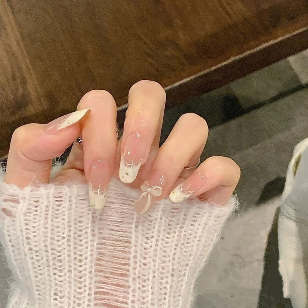 Artistic Floral Press-On Nail Set