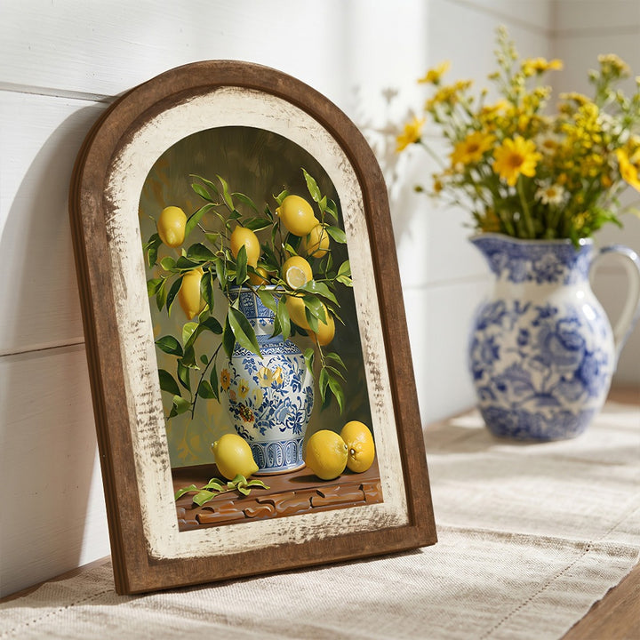 Wall decoration with lemon pattern Stornfield