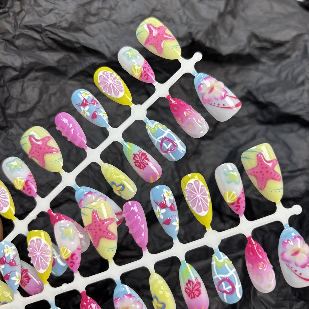 Artistic Themed Press-On Nail Tips Stornfield