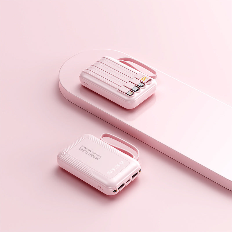 Practical power bank with wireless fast charging function and integrated cable system Stornfield