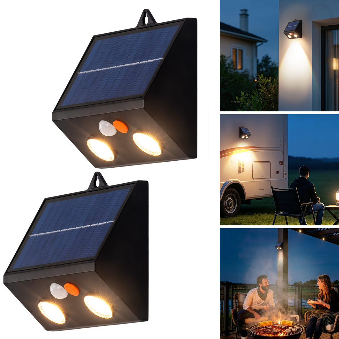 Solar-Powered Motion Sensor LED Wall Light