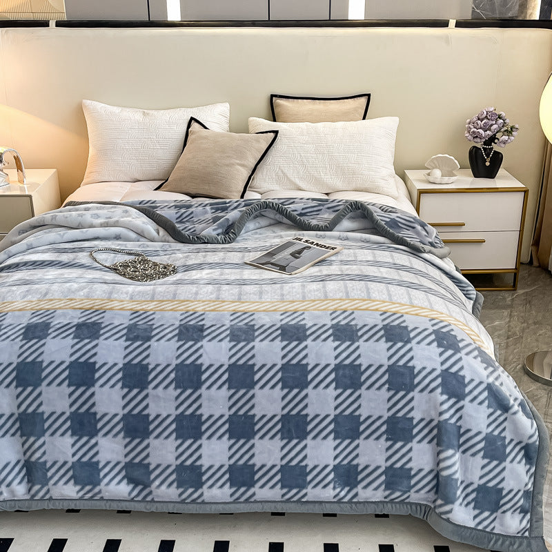 Floral Patterned Fleece Throw Blanket Stornfield