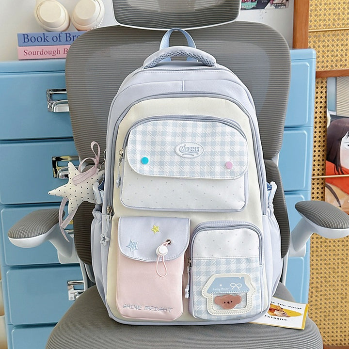 Multi-Pocket Travel Backpack with Cute Character Accents Stornfield