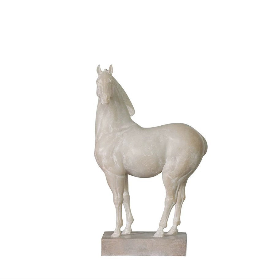 Decorative Alabaster Horse Statue