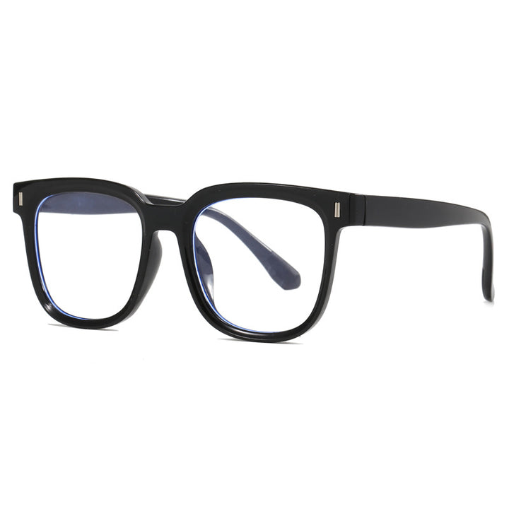 Women's fashionable rectangular glasses with blue lenses Stornfield