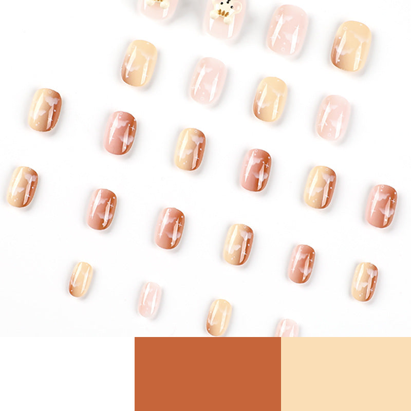 Artificial nail art with cloud design Stornfield