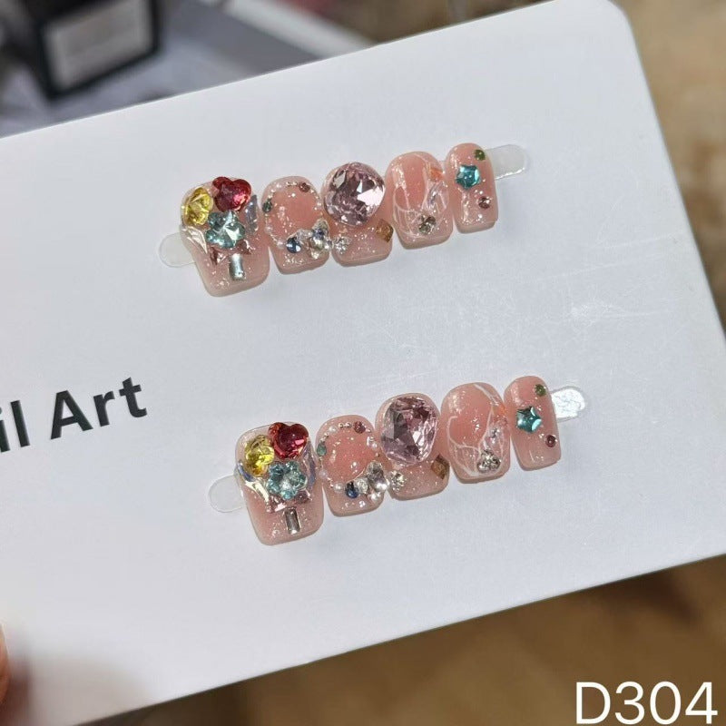 Handmade Decorative Press-On Nail Set