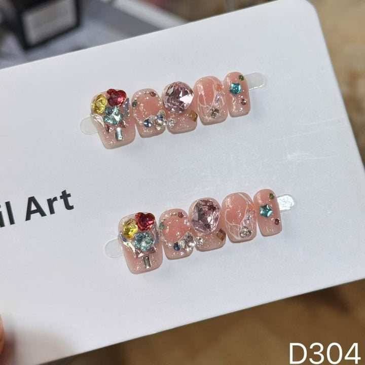 Handmade Decorative Press-On Nail Set
