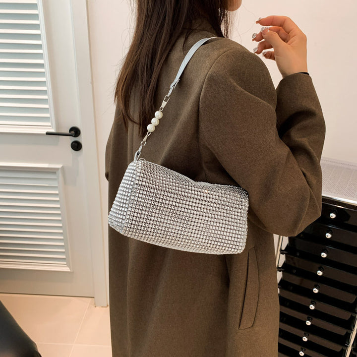 Elegant Crystal-Embellished Evening Clutch