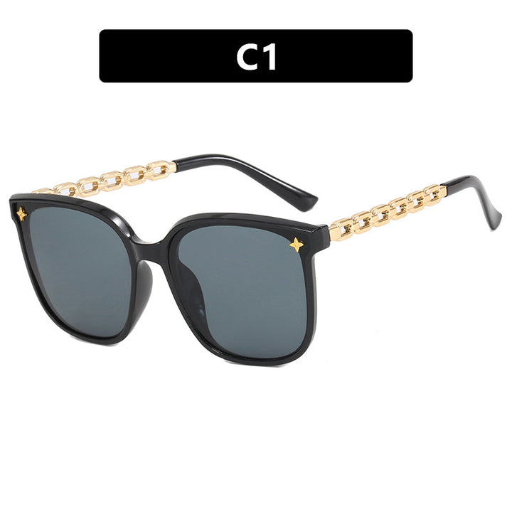 Women's fashionable sunglasses with trendy chain frame Stornfield