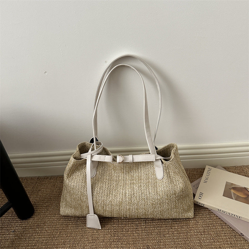 Woven Straw Shoulder Bag