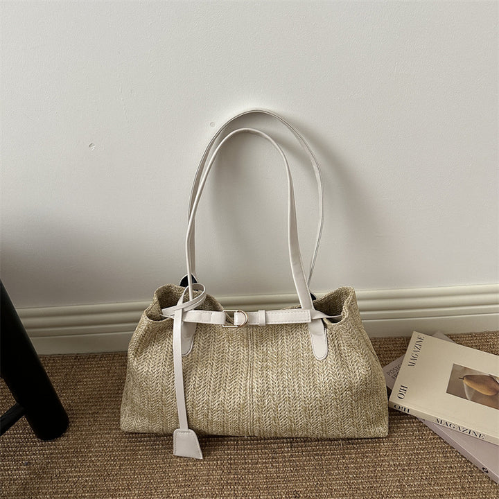 Woven Straw Shoulder Bag