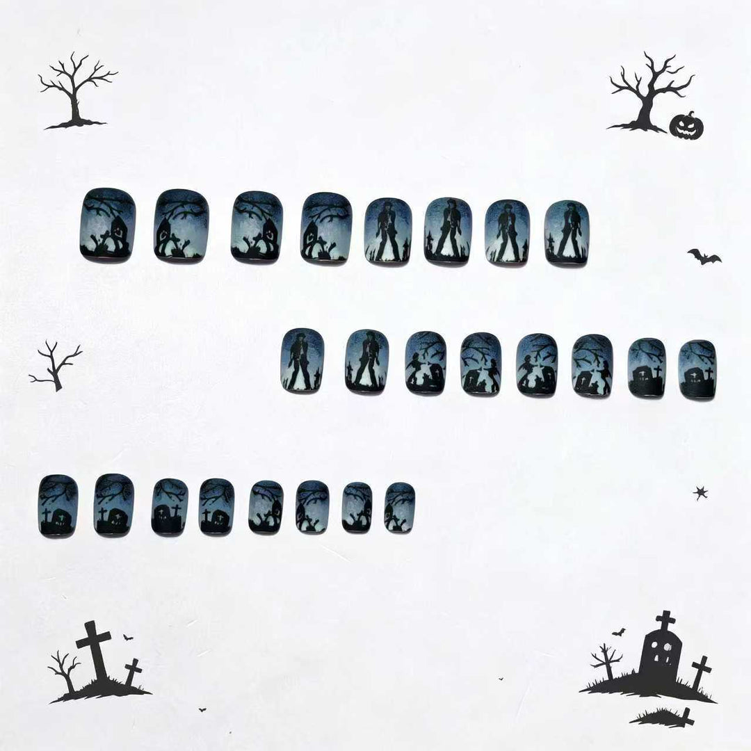 Creative Nail Art in Spooky Gravestone Design Stornfield