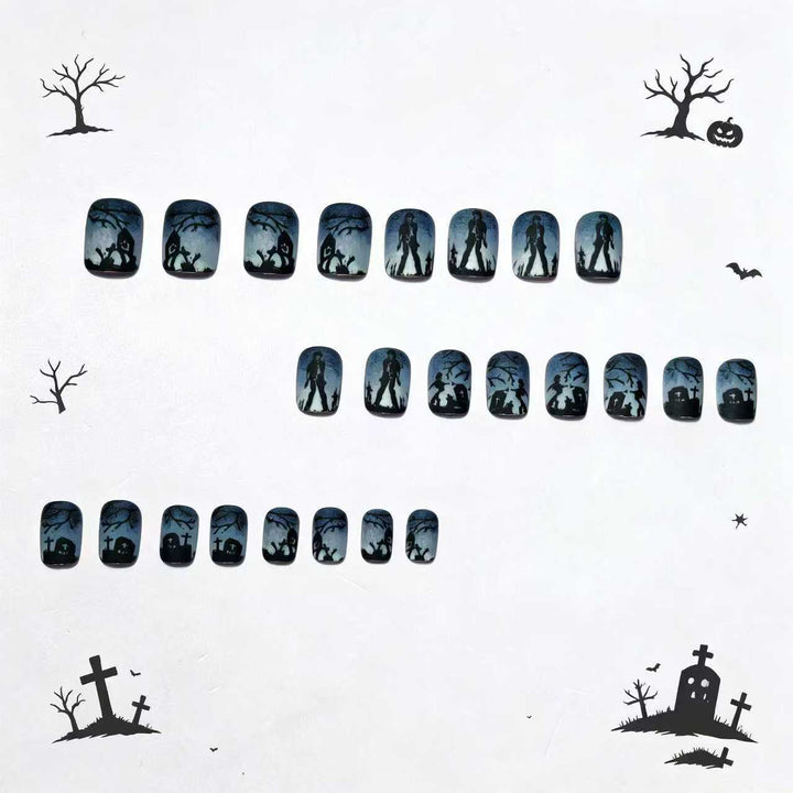 Creative Nail Art in Spooky Gravestone Design Stornfield