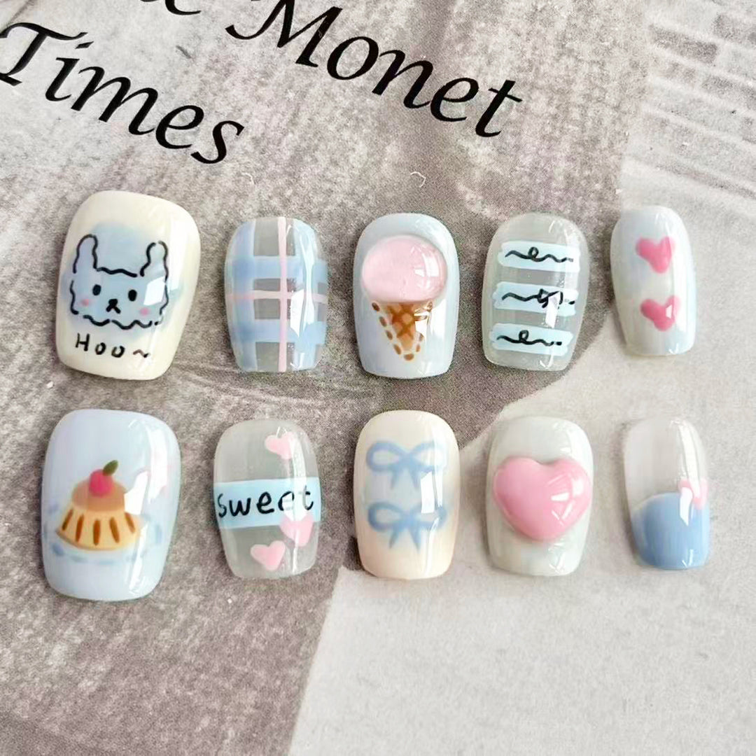 Fun Character-Themed Press-On Nail Set