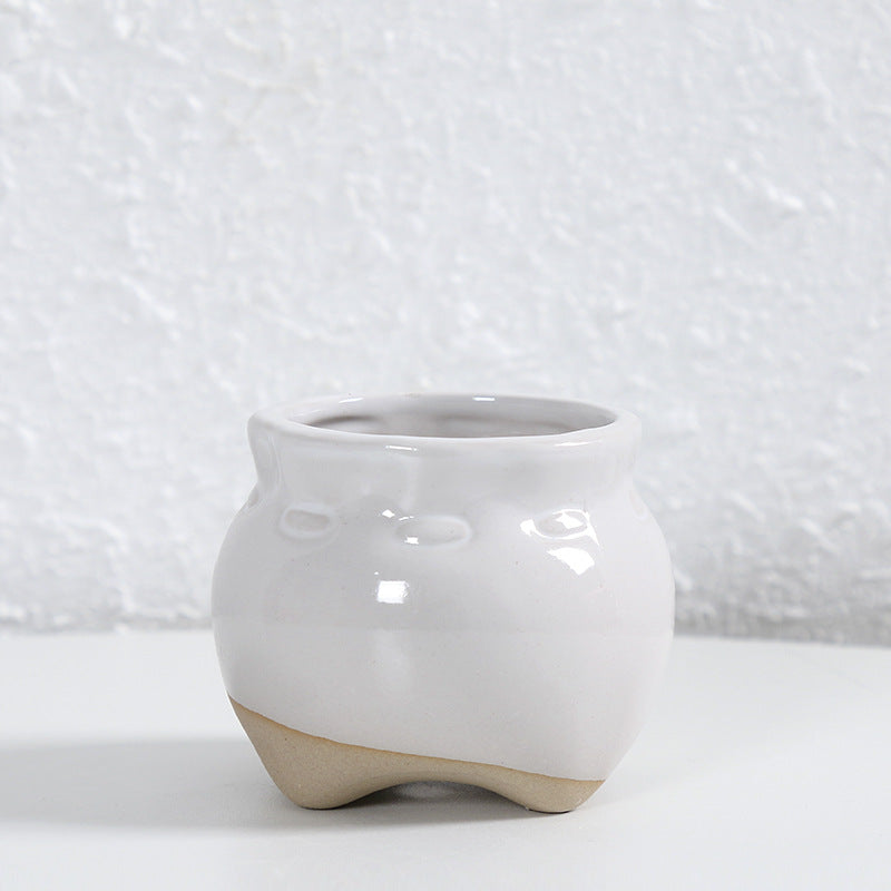 Contemporary Curved Ceramic Vase Stornfeild
