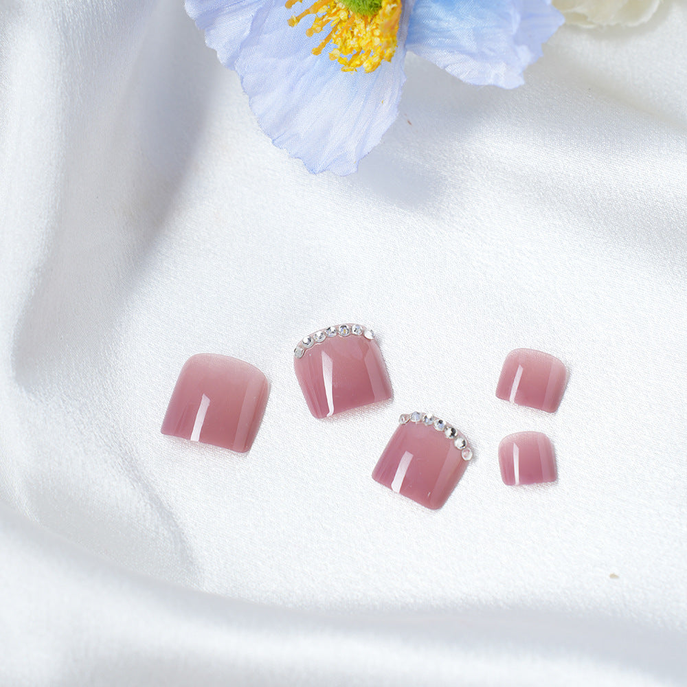 Elegant Press-On Nail Art Set with Rhinestones Stornfield