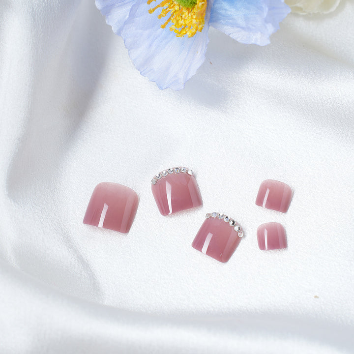 Elegant Press-On Nail Art Set with Rhinestones Stornfield