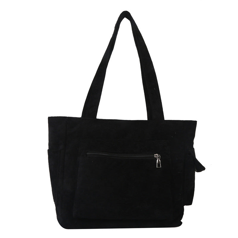 Corduroy Structured Tote Bag