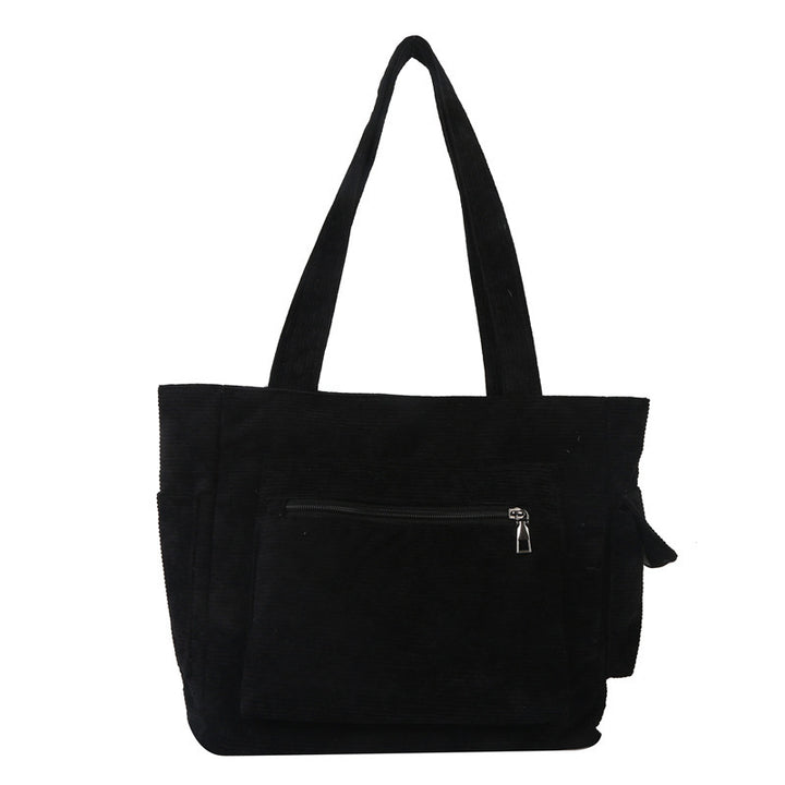 Corduroy Structured Tote Bag