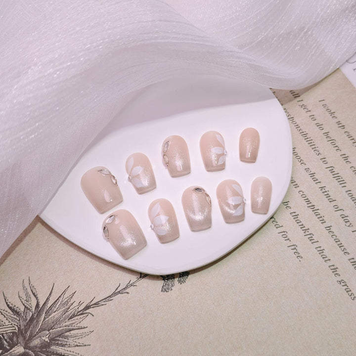 Elegant French Tip Press-On Nails Stornfield