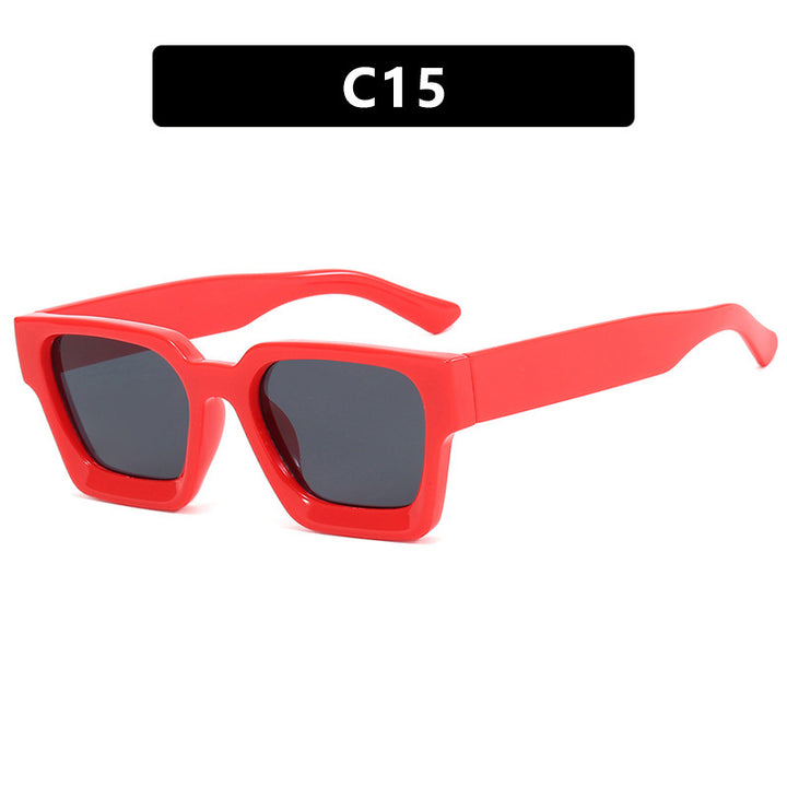 Ladies fashionable square sunglasses with yellow lenses Stornfield