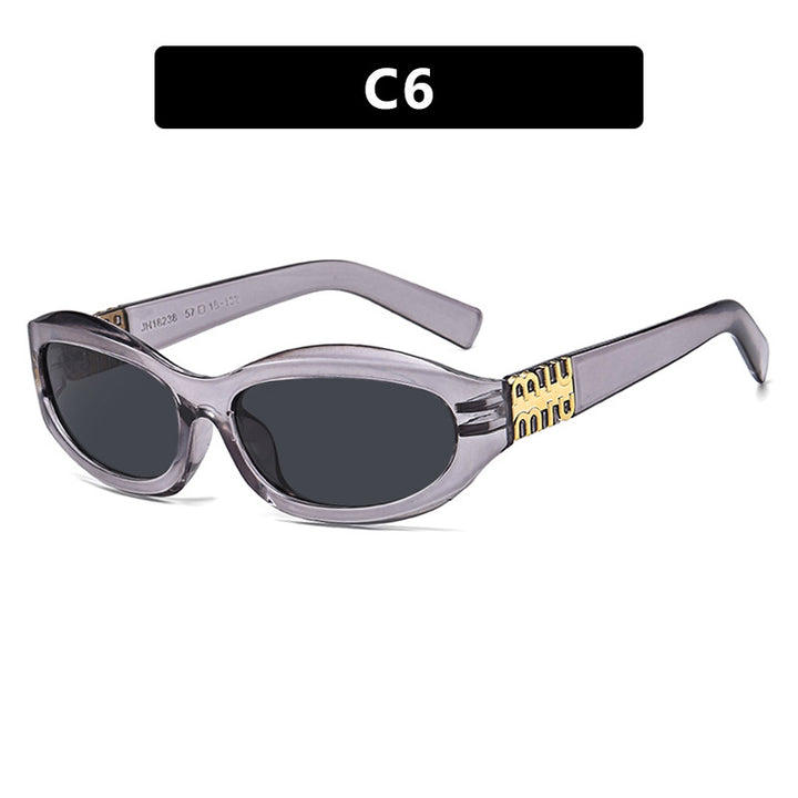 Women’s fashionable sunglasses in a curved design with luxurious details Stornfield