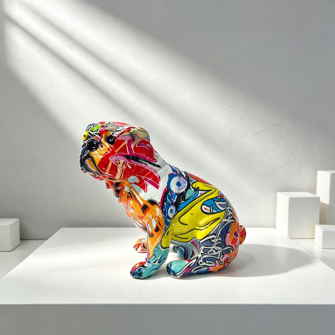 Colorful decorative figure of a dog in modern design Stornfield