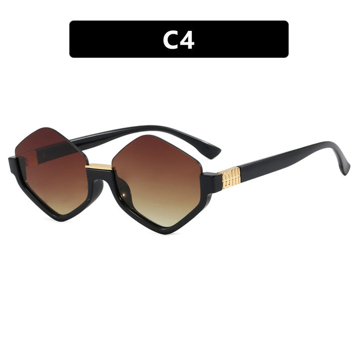 Women's fashionable sunglasses with trendy hexagonal frame and protective lenses Stornfield