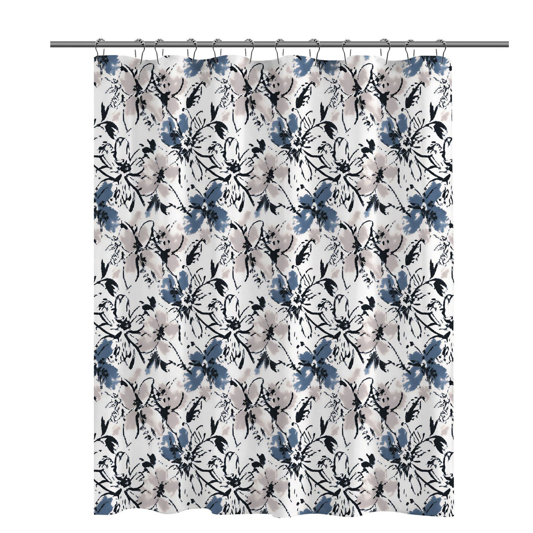 Artistic Floral Print Shower Curtain Stornfield