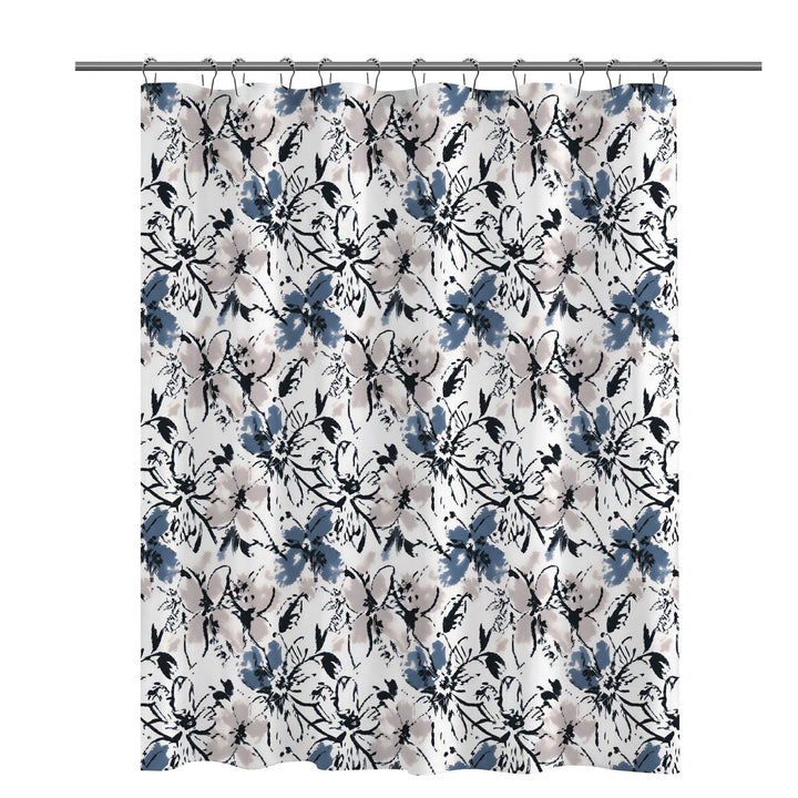 Artistic Floral Print Shower Curtain Stornfield