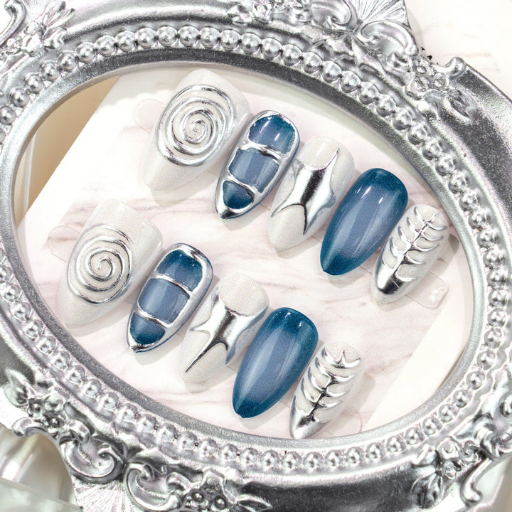 Metallic Decorative Press-On Nail Set