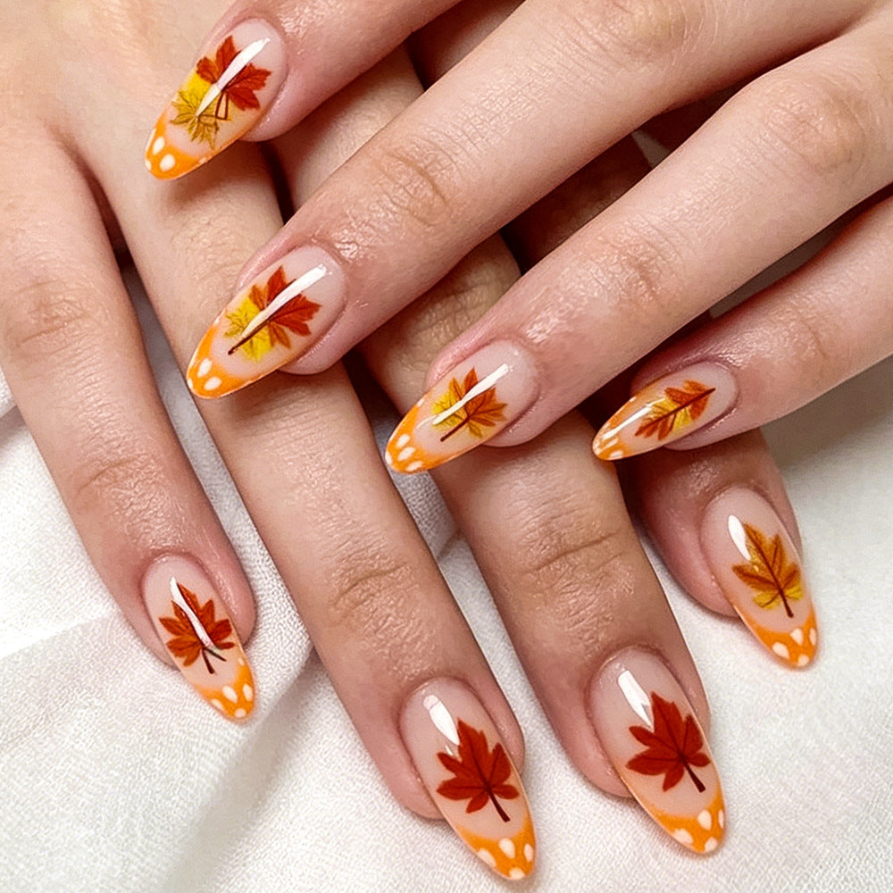 Autumn-Themed Gel Nail Extensions Stornfield