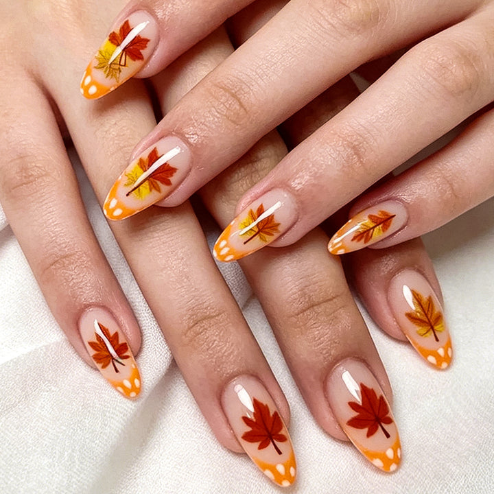 Autumn-Themed Gel Nail Extensions Stornfield