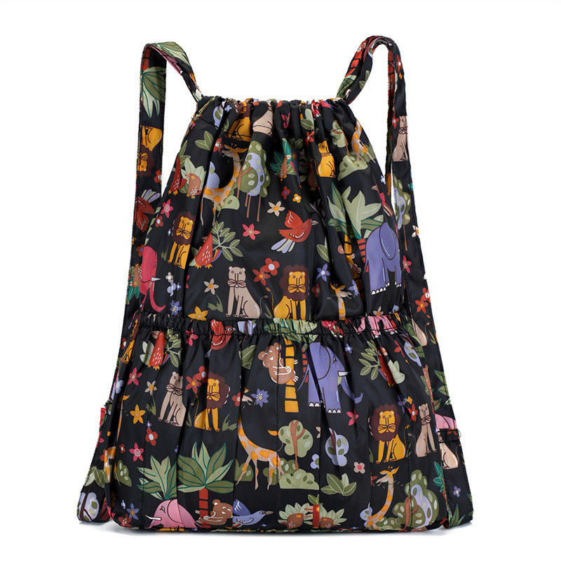 Floral Print Drawstring Backpack Stornfield