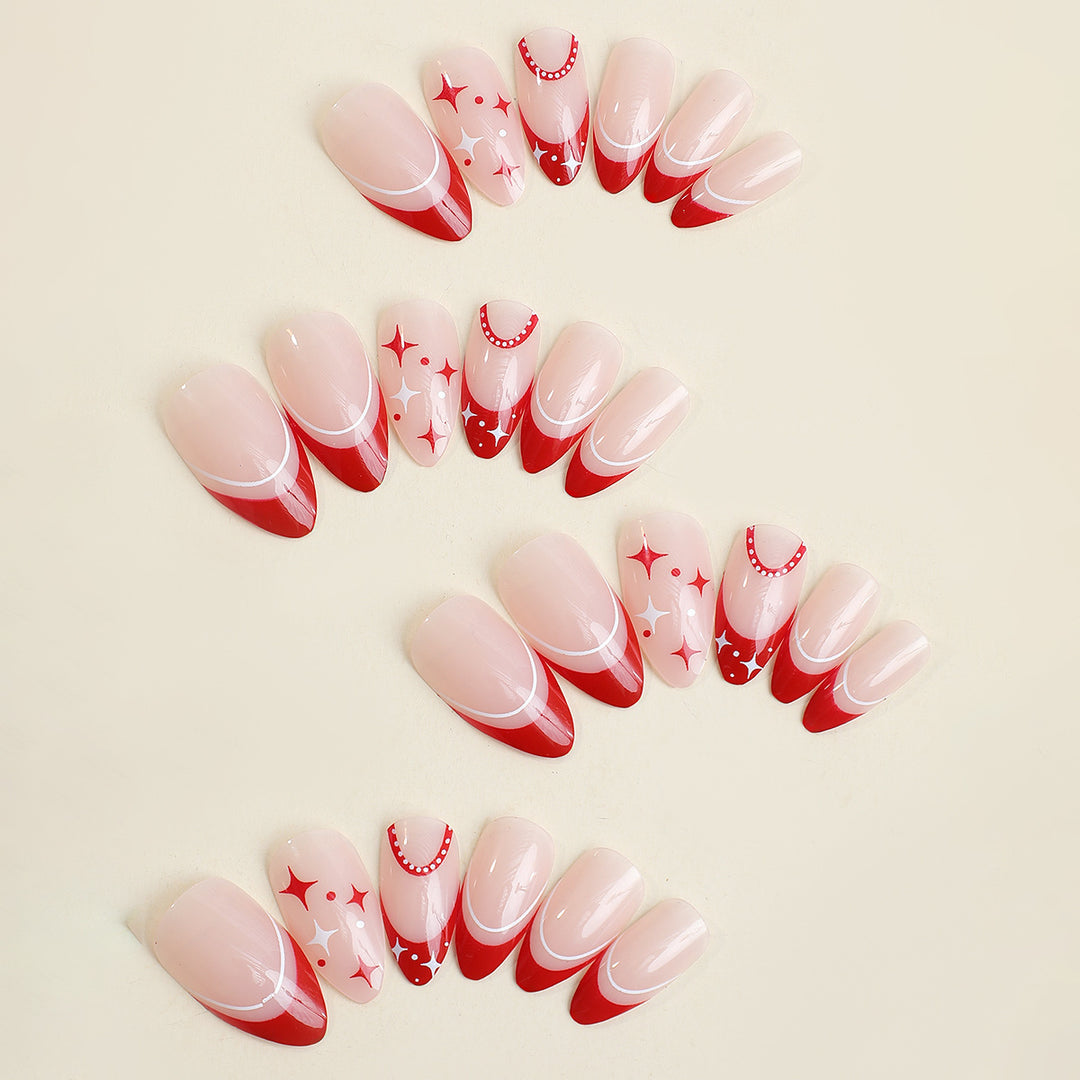Creative nail art set with glamorous accents and varying designs Stornfield