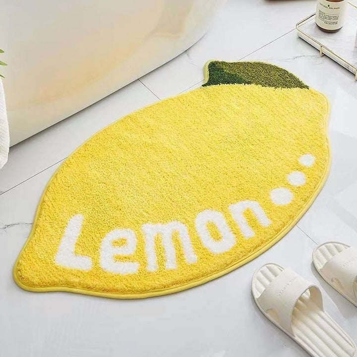 Lemon Slice Shape Bath Mat Stornfield