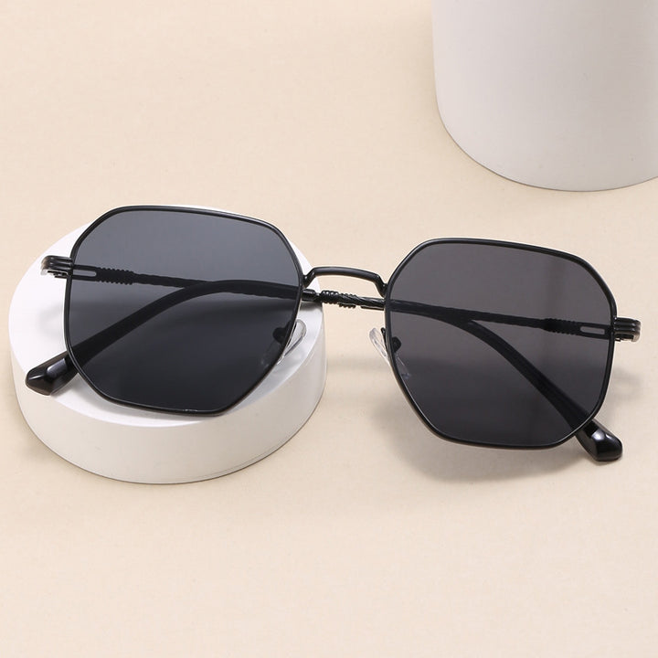 Ladies extravagant geometric sunglasses with striking metal frame Stornfield