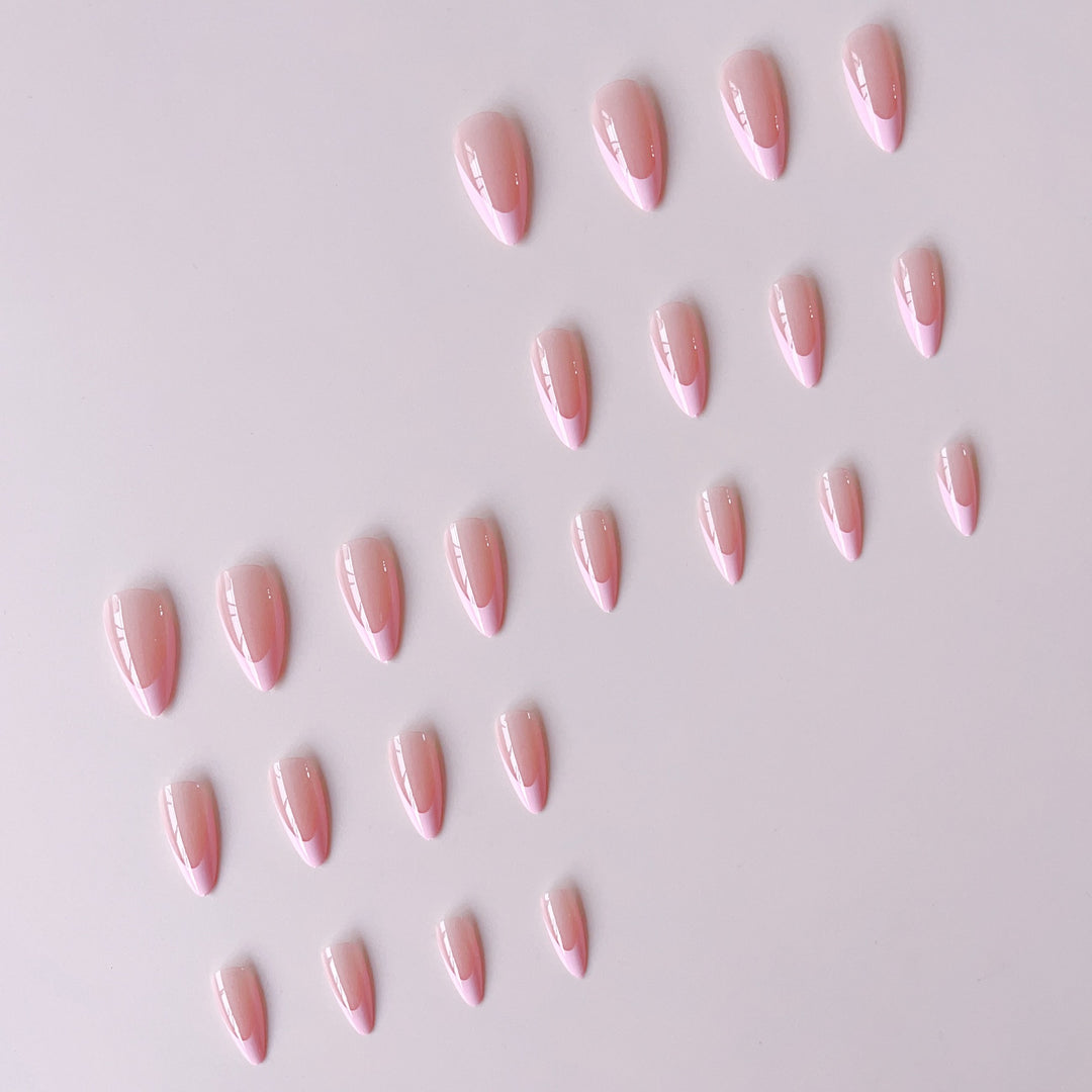 Luxury artificial nail tips with elegant French design Stornfield