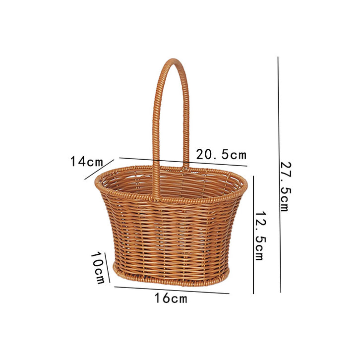 Handcrafted Wicker Storage Basket with Handle Stornfield