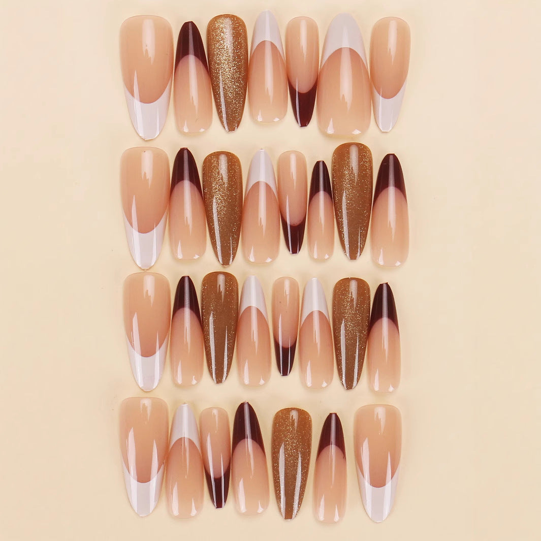 Almond-Shaped Press-On Nails with Elegant Gradient Design Stornfield