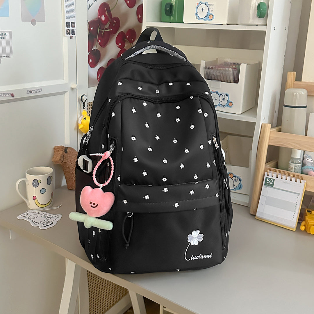 Playful Floral-Themed School Backpack Stornfield