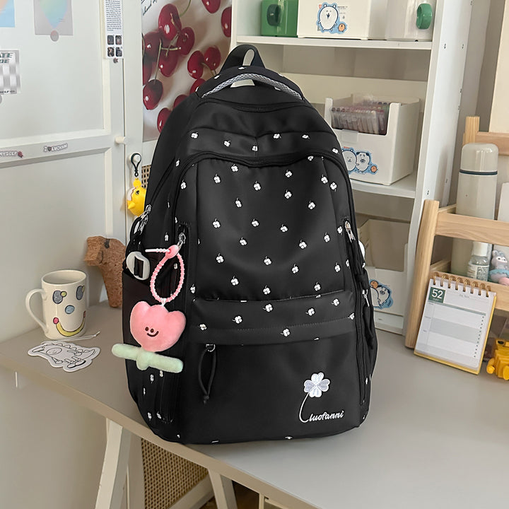 Playful Floral-Themed School Backpack Stornfield